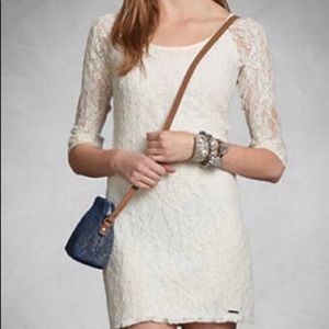 Abercrombie &Fitch lace dress. Size L cream